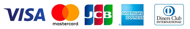 Visa / Mastercard / JCB / American Express / Diners Club